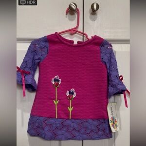 Counting daises Baby top/blouse size for 12months.